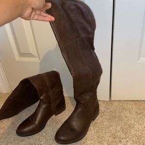 COPY - knee high brown leather boots